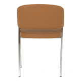 Marcus Modern Camel Vegan Leather Dining Chair (Set of 2)