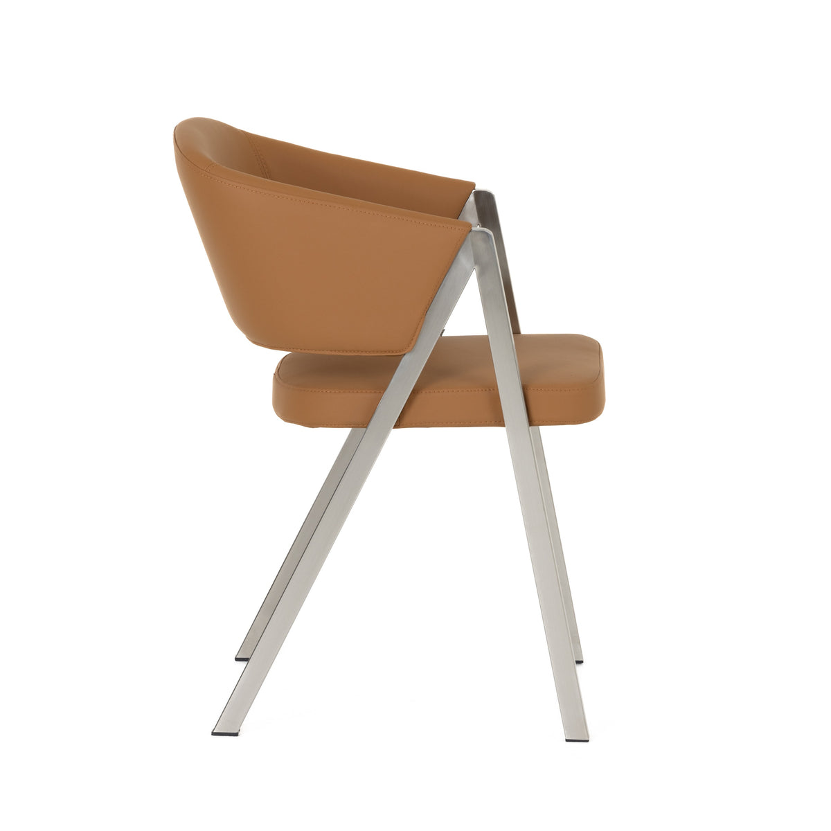 Marcus Modern Camel Vegan Leather Dining Chair (Set of 2)