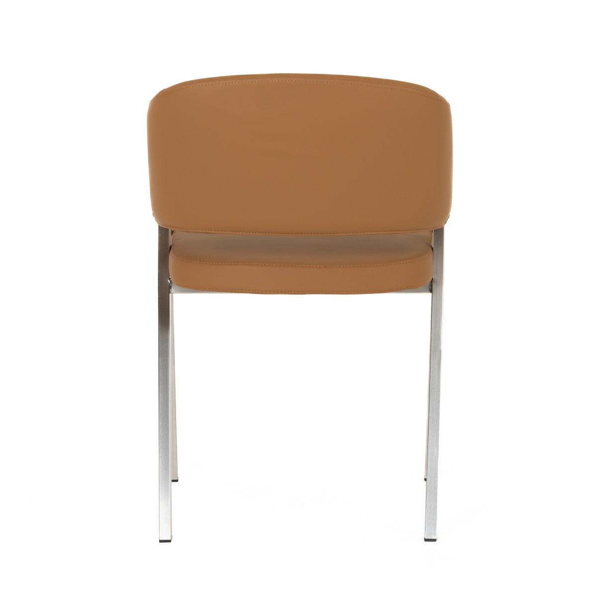 Marcus Modern Camel Vegan Leather Dining Chair (Set of 2)