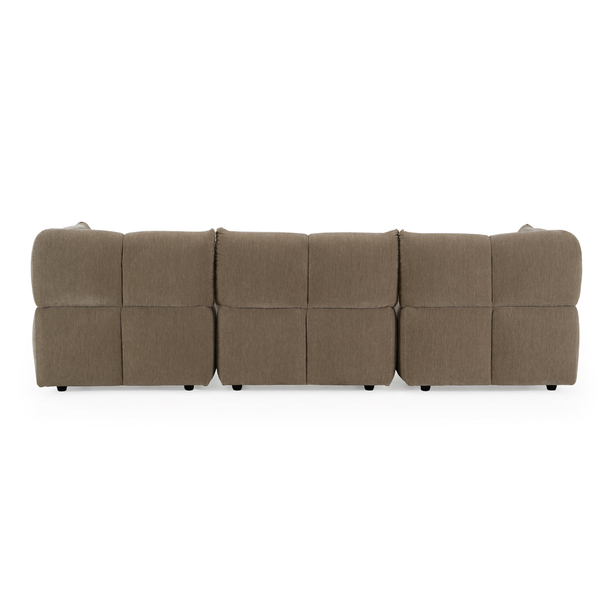 Marisol Modern Taupe Fabric Sectional Sofa