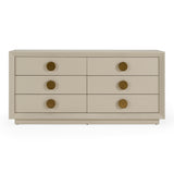 Marjorie Modern Cream & Brushed Gold Dresser
