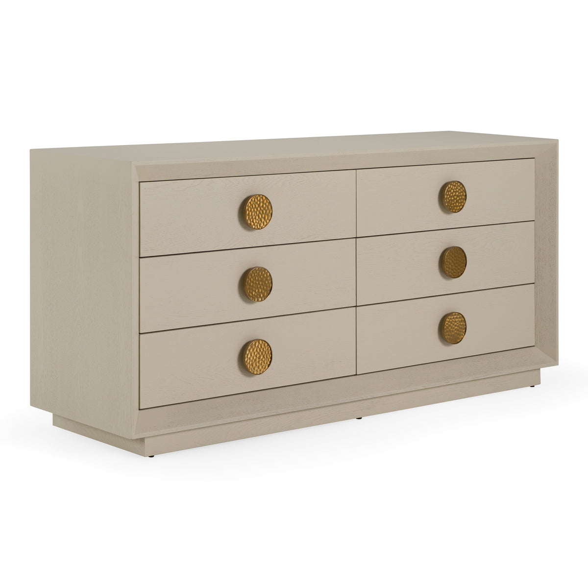 Marjorie Modern Cream & Brushed Gold Dresser