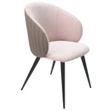 Marnie Contemporary Gray + Pink Dining Chair