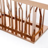 Marston Modern White Marble & Rosegold Dining Table
