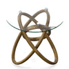 Mason Modern Glass + Walnut End Table
