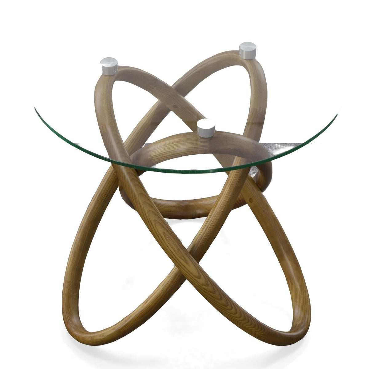 Mason Modern Glass + Walnut End Table
