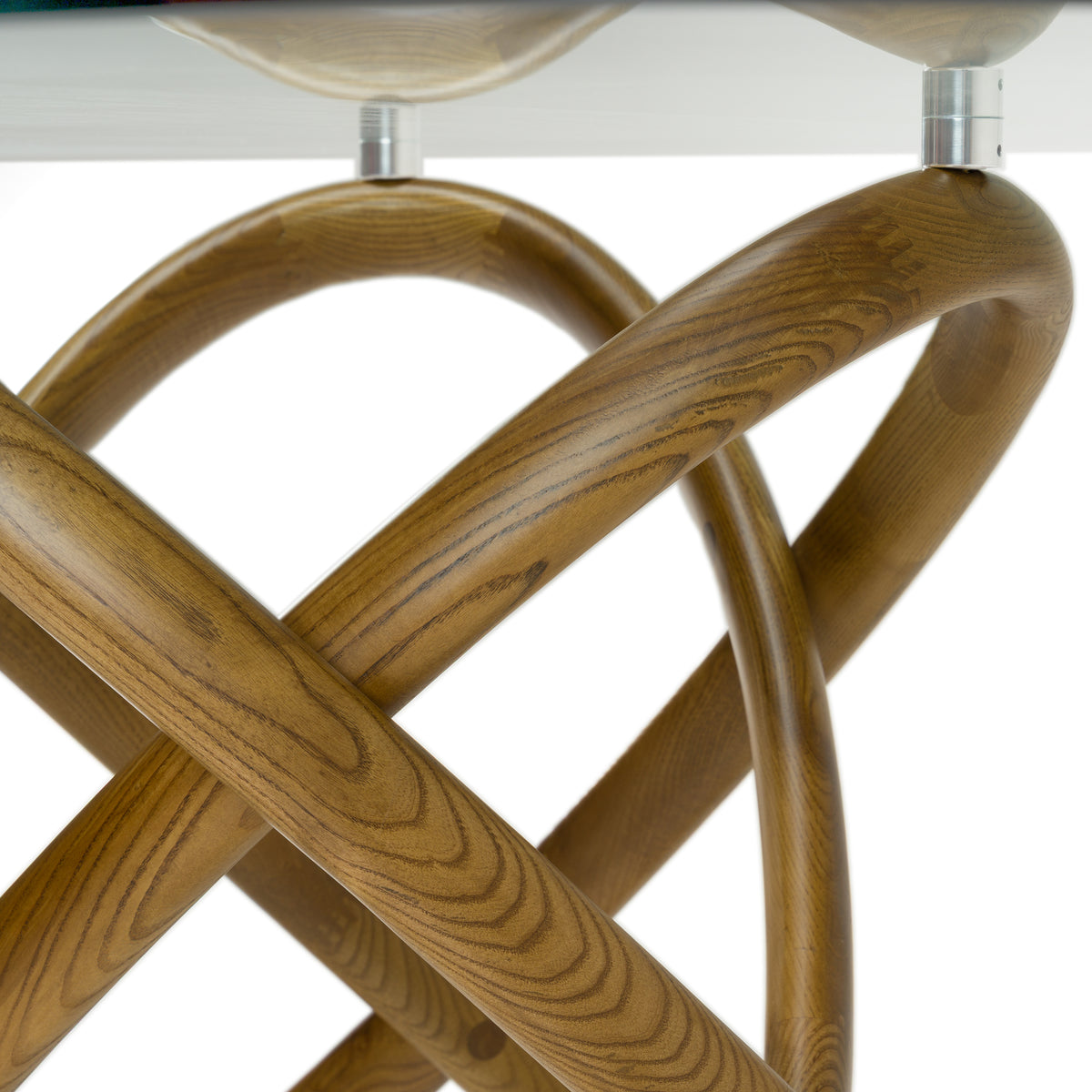Mason Modern Glass and Walnut Dining Table