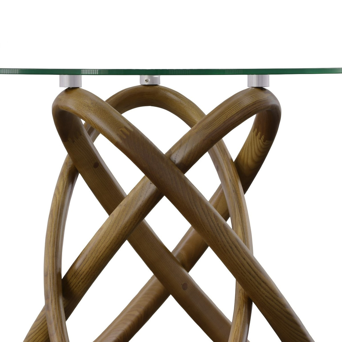 Mason Modern Glass + Walnut End Table
