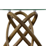 Mason Modern Glass + Walnut End Table
