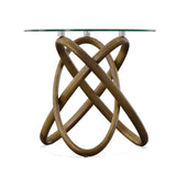 Mason Modern Glass + Walnut End Table
