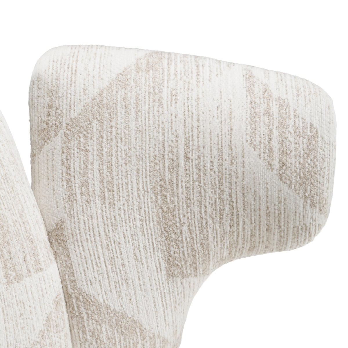 Masuda Modern Beige Pattern Fabric Dining Chair (Set of 2)