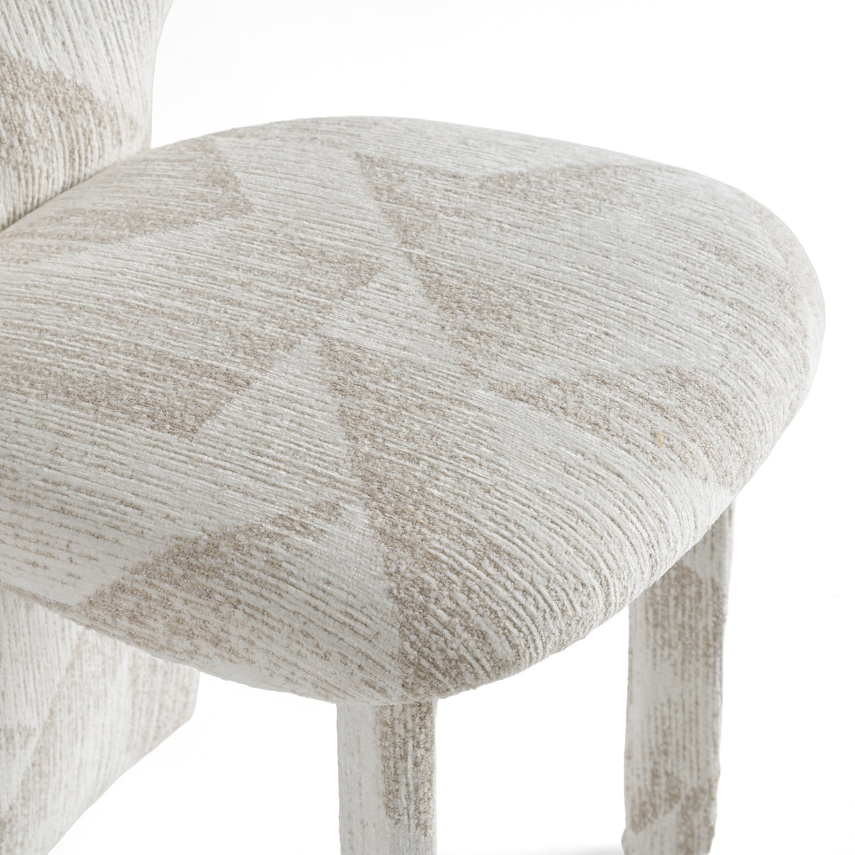 Masuda Modern Beige Pattern Fabric Dining Chair (Set of 2)