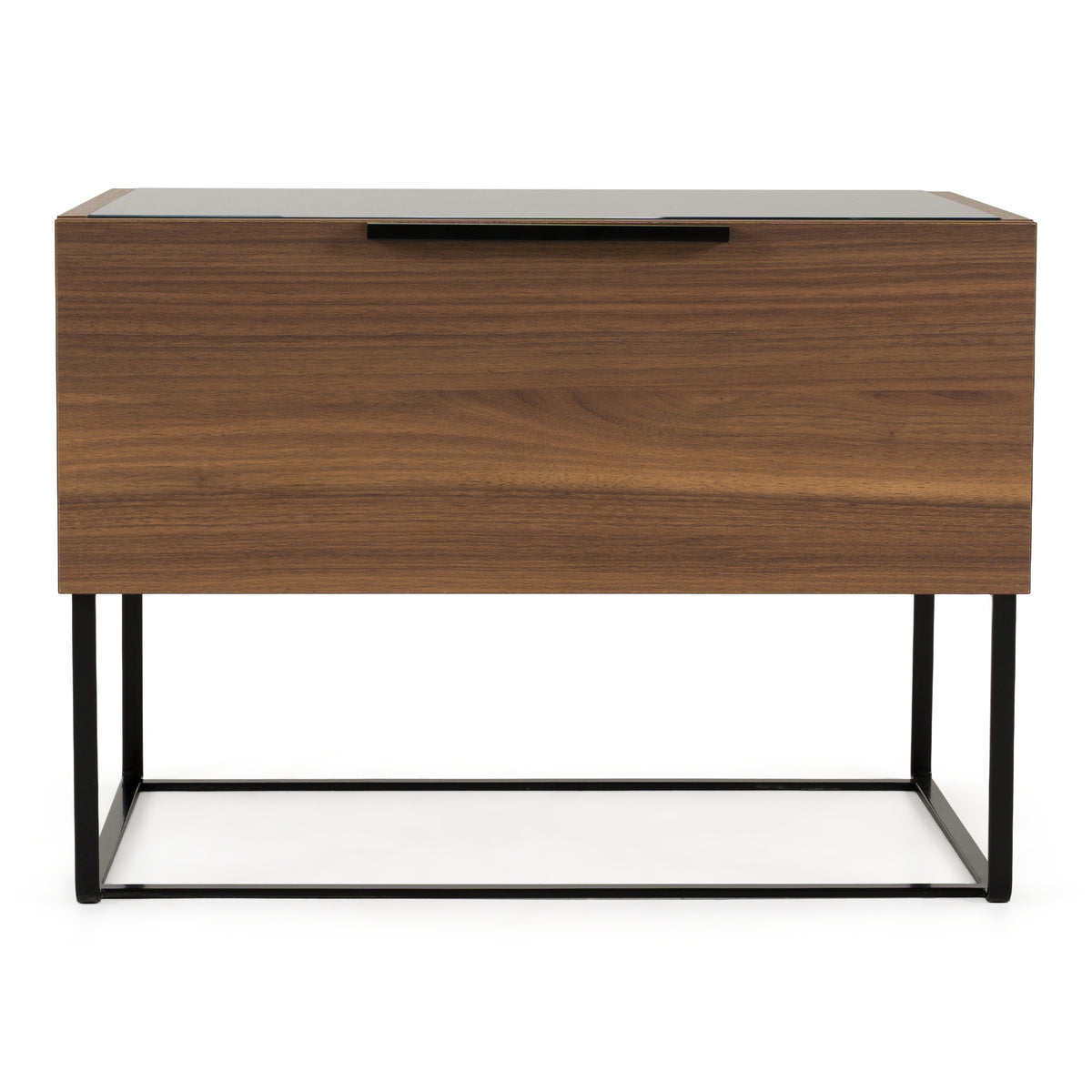 Matteo Italian Modern Walnut & Fabric 4-Piece Bedroom Set