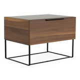 Matteo Italian Modern Walnut & Fabric 4-Piece Bedroom Set