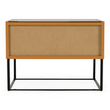 Matteo Italian Modern Walnut & Fabric 4-Piece Bedroom Set