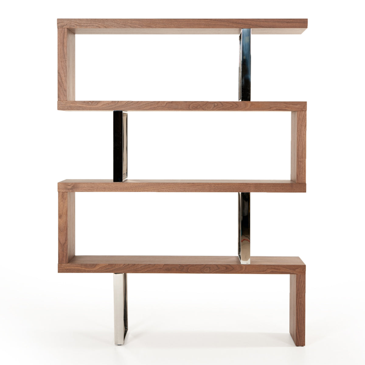 Maze Modern Walnut Bookcase