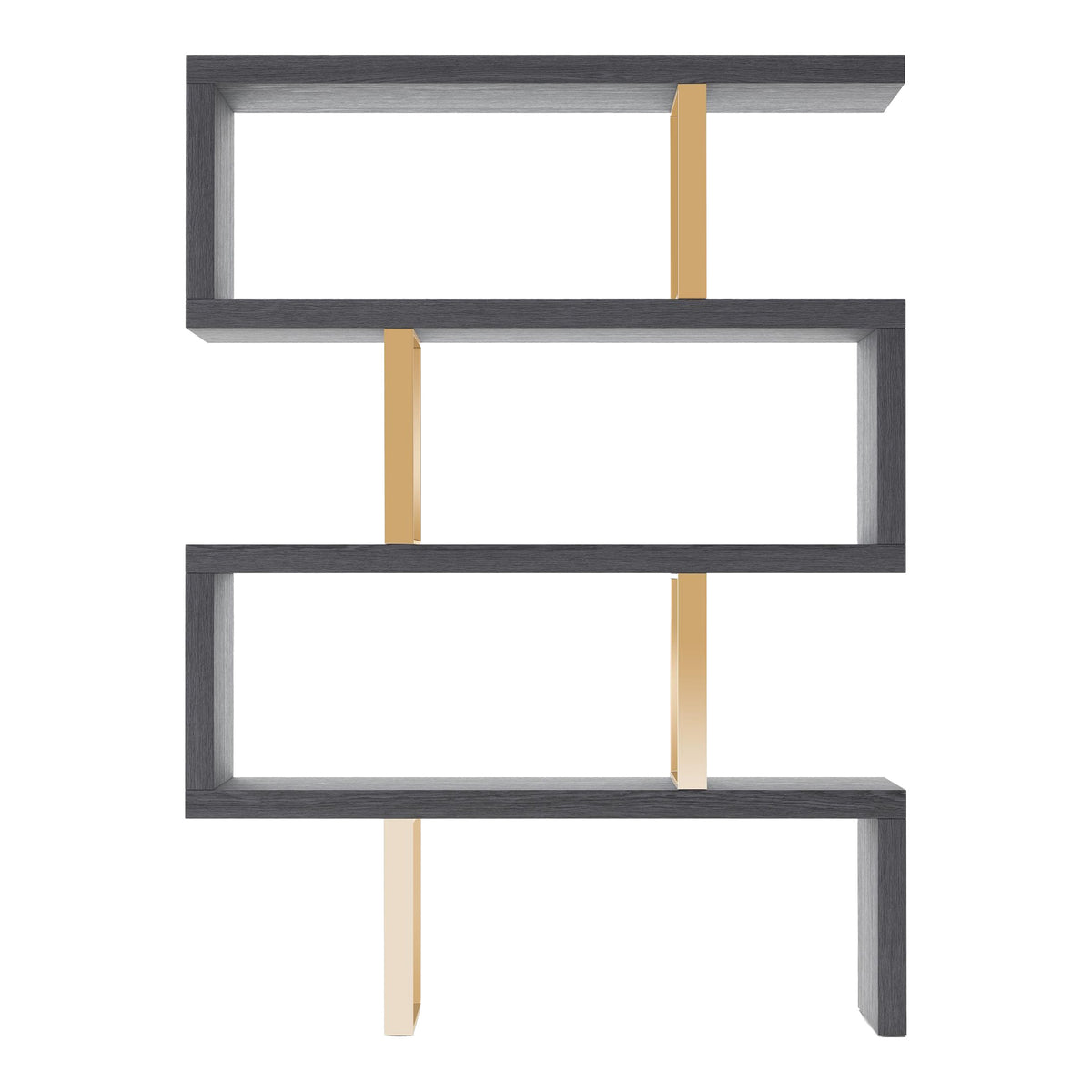 Maze Elm Grey & Gold Bookcase