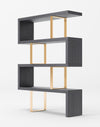 Mielcasa | Grey Modrest Maze Elm Grey & Gold Bookcase | SKU VGBBMT1303-GLD-BOOK | MPN: 79026 | Free Delivery & Free Return