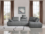 Edgar Modern Grey Fabric Modular Sectional Sofa