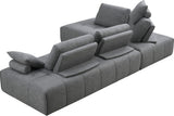 Edgar Modern Grey Fabric Modular Sectional Sofa