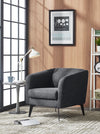 Bannack Modern Dark Grey Fabric Lounge Chair