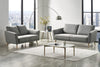 Benham Modern Grey Fabric Sofa