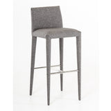 Medford Mid-Century Grey Fabric Bar Stool