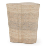 Meru Modern Faux Travertine Concrete End Table