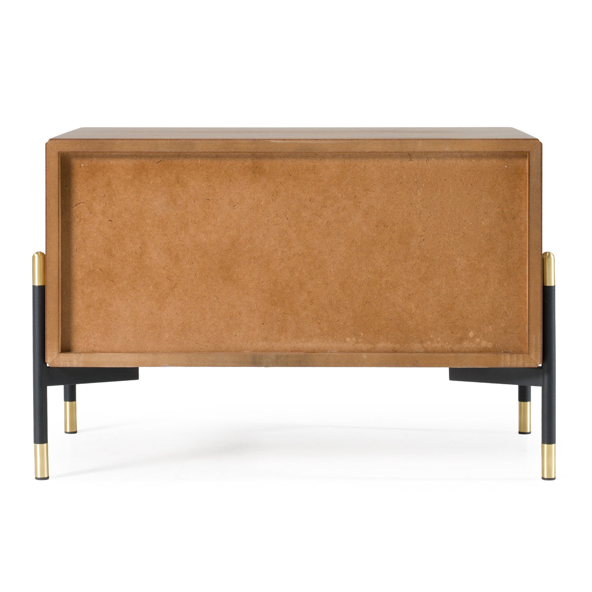 Metcalf Mid-Century Walnut & Grey Nightstand