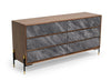 Metcalf Mid-Century Walnut & Grey Dresser