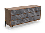 Metcalf Mid-Century Walnut & Grey Dresser