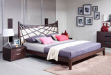 Prism Modern Brown & Beige Bonded Leather Bed