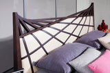 Prism Modern Brown & Beige Bonded Leather Bed