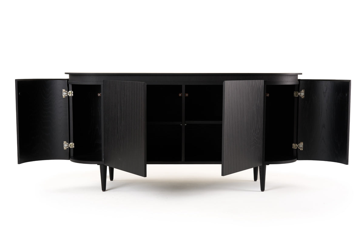 Miami Modern Black Oak Buffet