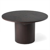 Miami Modern Brown Round Dining Table with Extension
