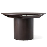 Miami Modern Brown Round Dining Table with Extension