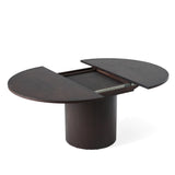Miami Modern Brown Round Dining Table with Extension