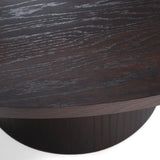 Miami Modern Brown Round Dining Table with Extension