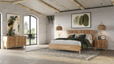 Queen Mikala Modern Natural Oak Bedroom Set