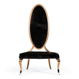 Mills Modern Black Velvet Rosegold Dining Chair Set of 2