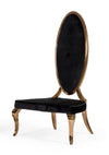 Mills Modern Black Velvet Rosegold Dining Chair Set of 2