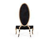 Mills Modern Black Velvet Rosegold Dining Chair Set of 2
