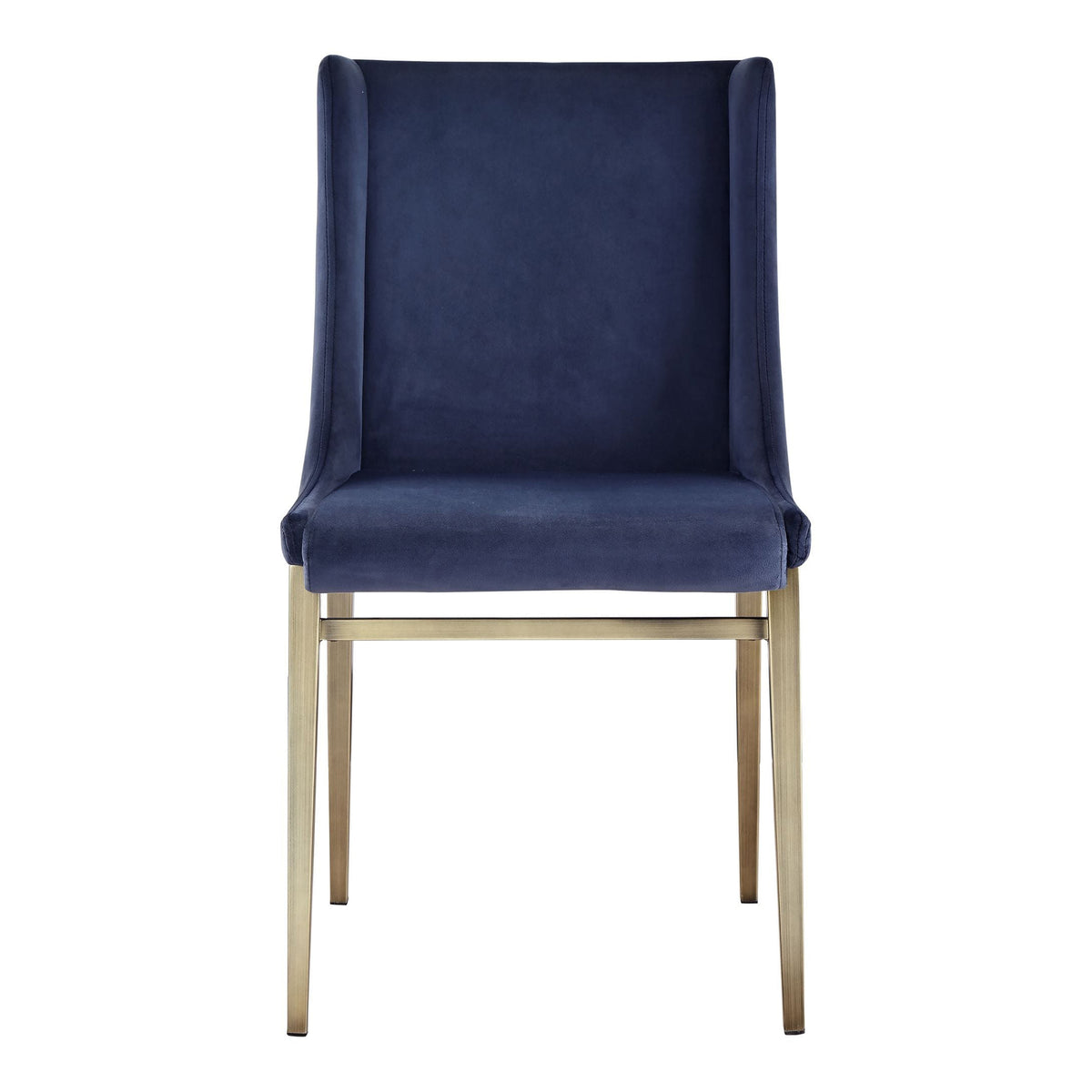 Mimi Contemporary Blue Velvet & Antique Brass Dining Chair (Set of 2)