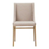 Mimi Contemporary Beige + Brass Dining Chair (Set of 2)