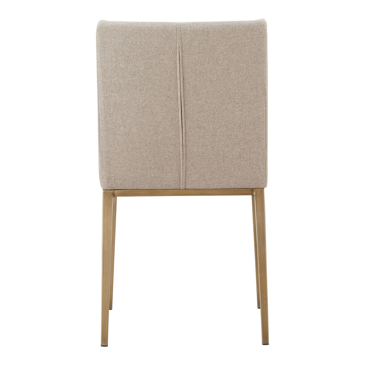 Mimi Contemporary Beige + Brass Dining Chair (Set of 2)