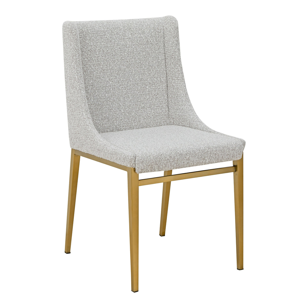Mimi Modern Light Grey Fabric + Antique Brass Dining Chair (Set of 2)