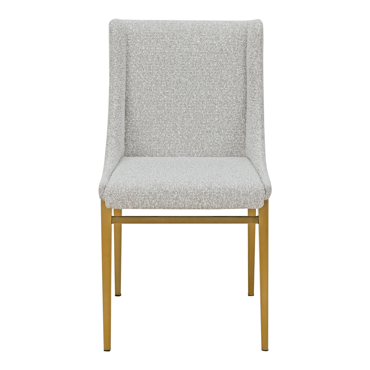 Mimi Modern Light Grey Fabric + Antique Brass Dining Chair (Set of 2)