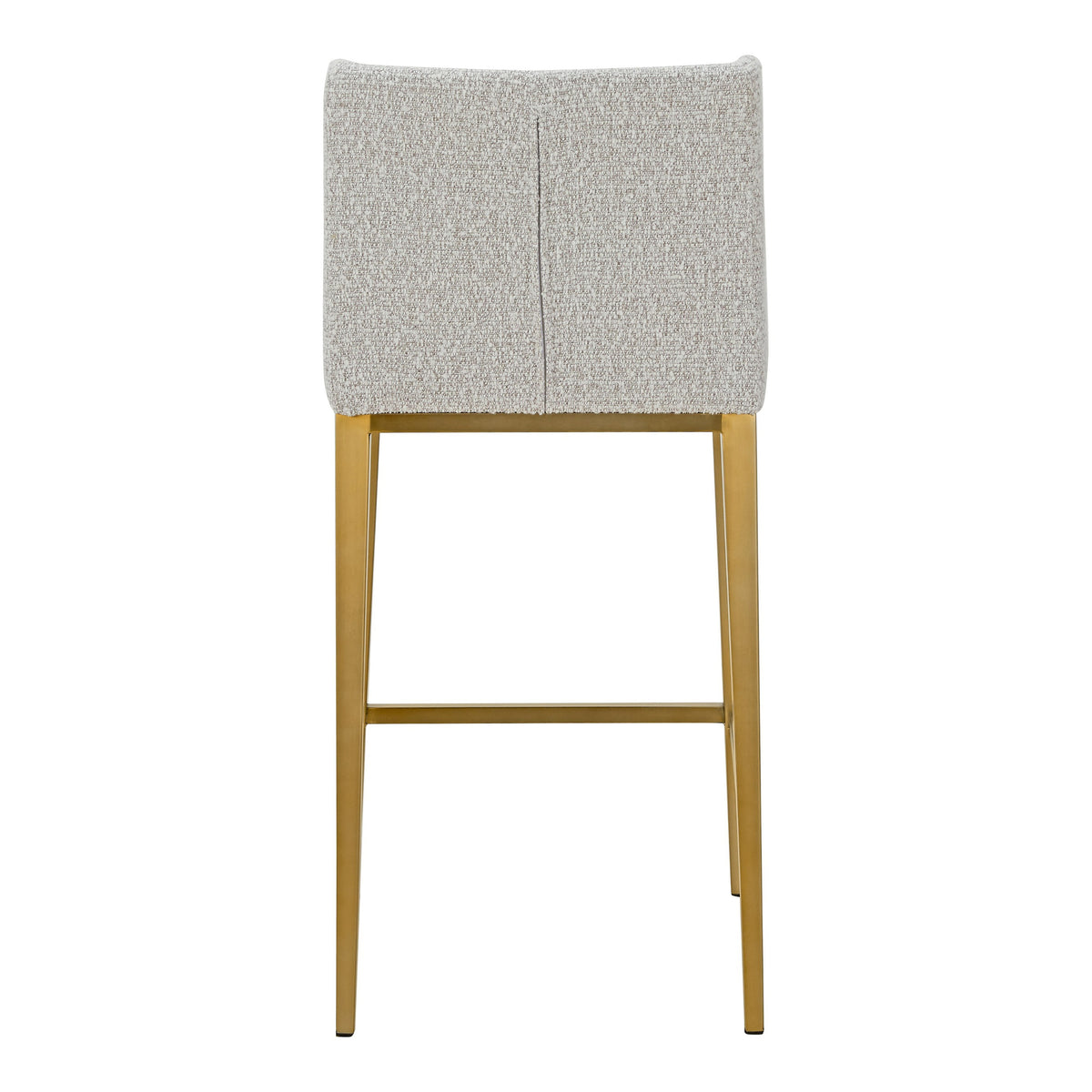 Mimi Modern Light Grey Fabric + Antique Brass Counter Stool (Set of 2)