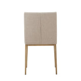 Mimi Contemporary Beige + Brass Dining Chair (Set of 2)