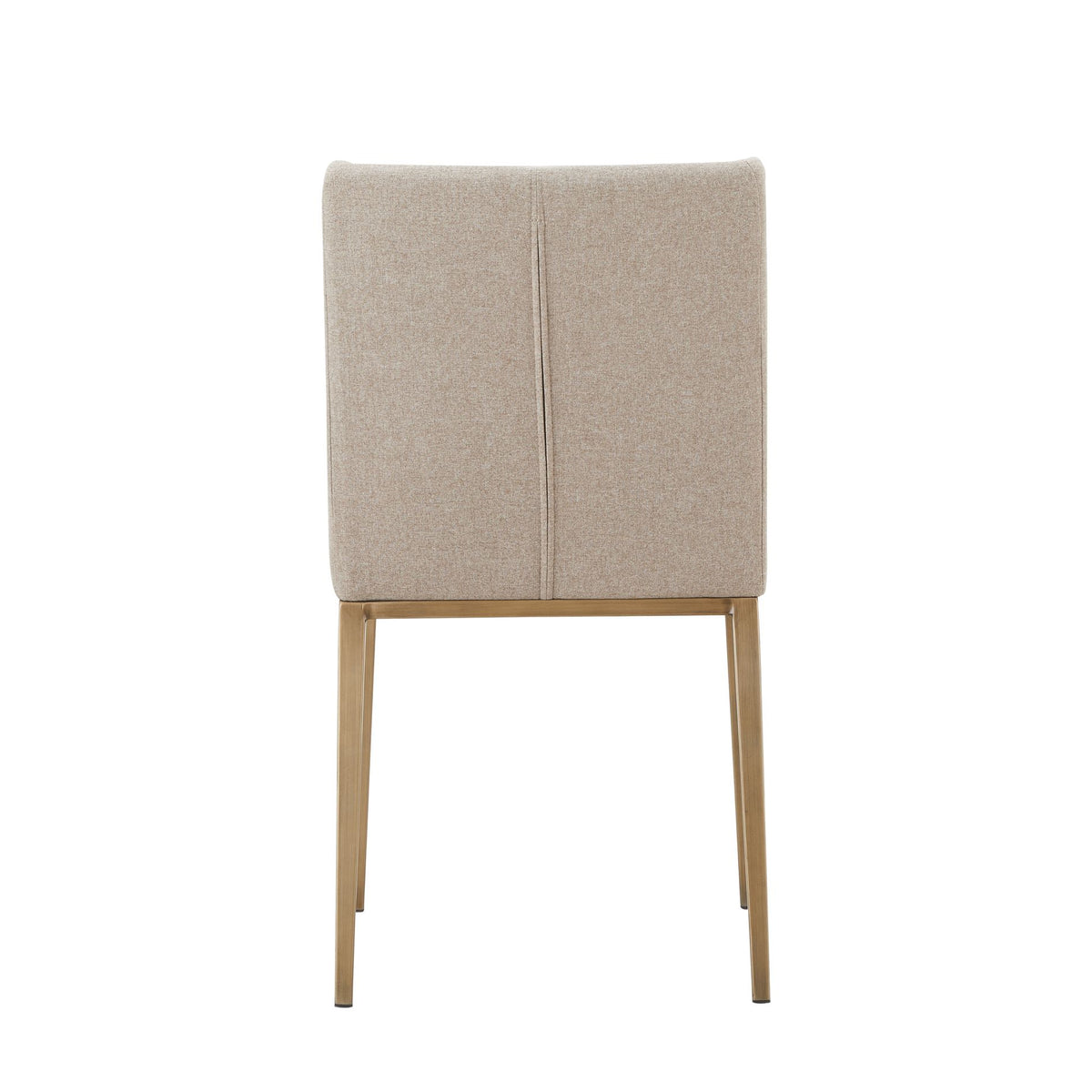 Mimi Contemporary Beige + Brass Dining Chair (Set of 2)